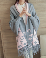 Aesthetica Two-Toned Shawl Poncho