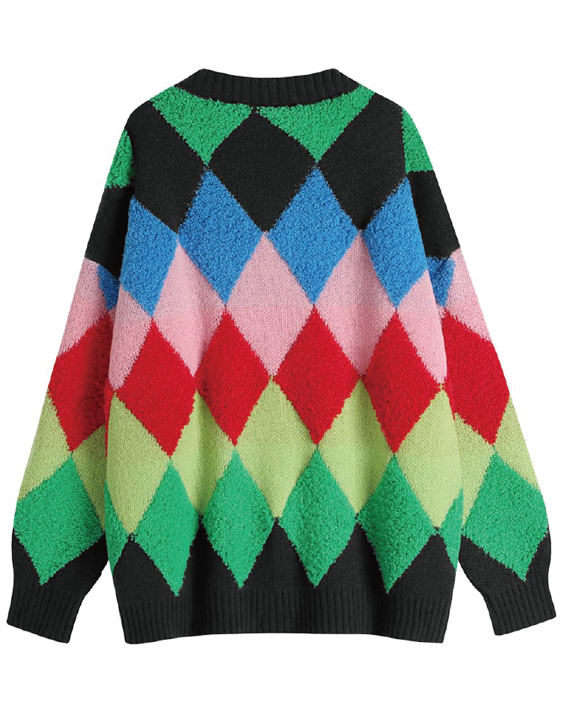 Cozy Colorful Sweater Cardigan