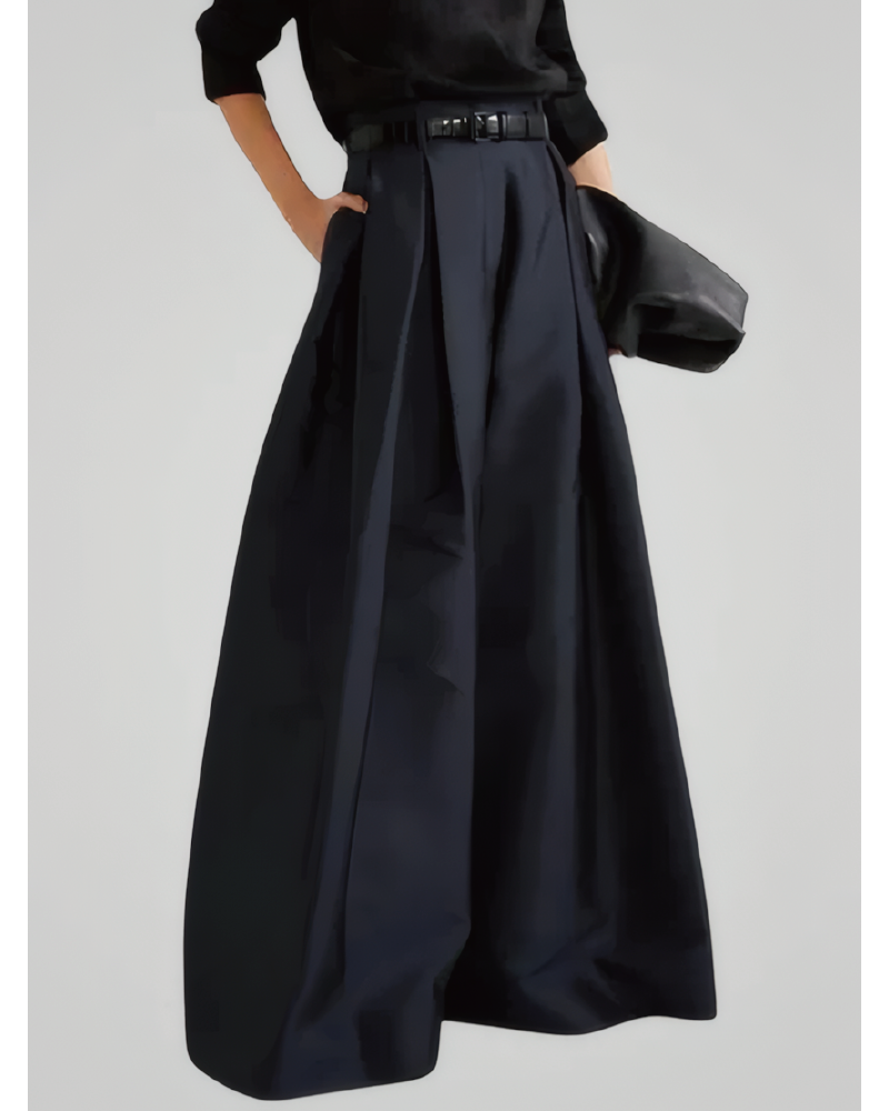 Elegant High-Waisted Maxi Skirt-Pants