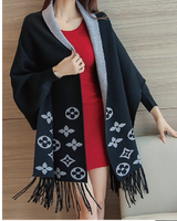 Aesthetica Two-Toned Shawl Poncho