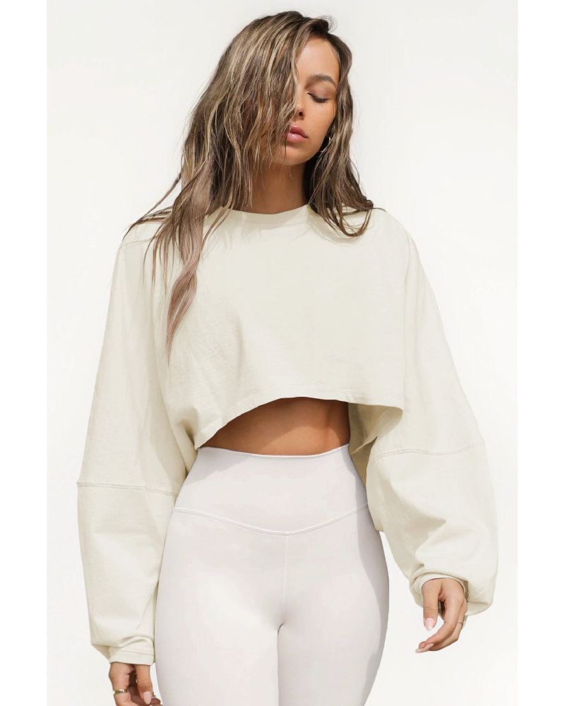 Slouchy Crop Long Sleeve