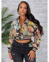 Floral Varsity Jacket