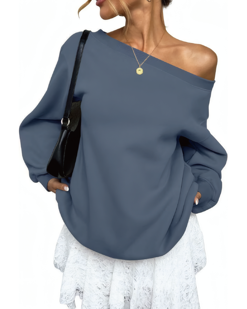 Vera Off Shoulder Oversized Sweatshirt