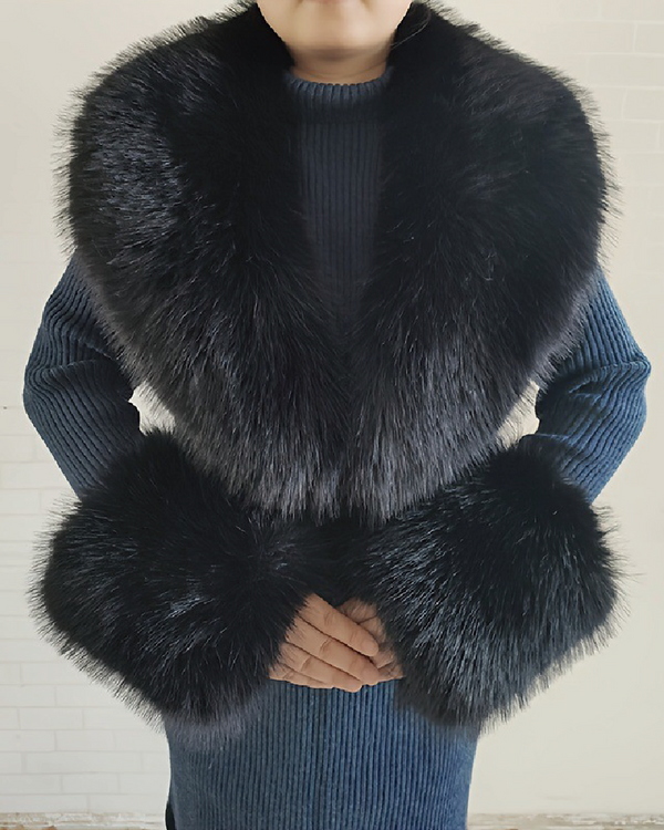 Faux Fur Scarf & Cuff Set