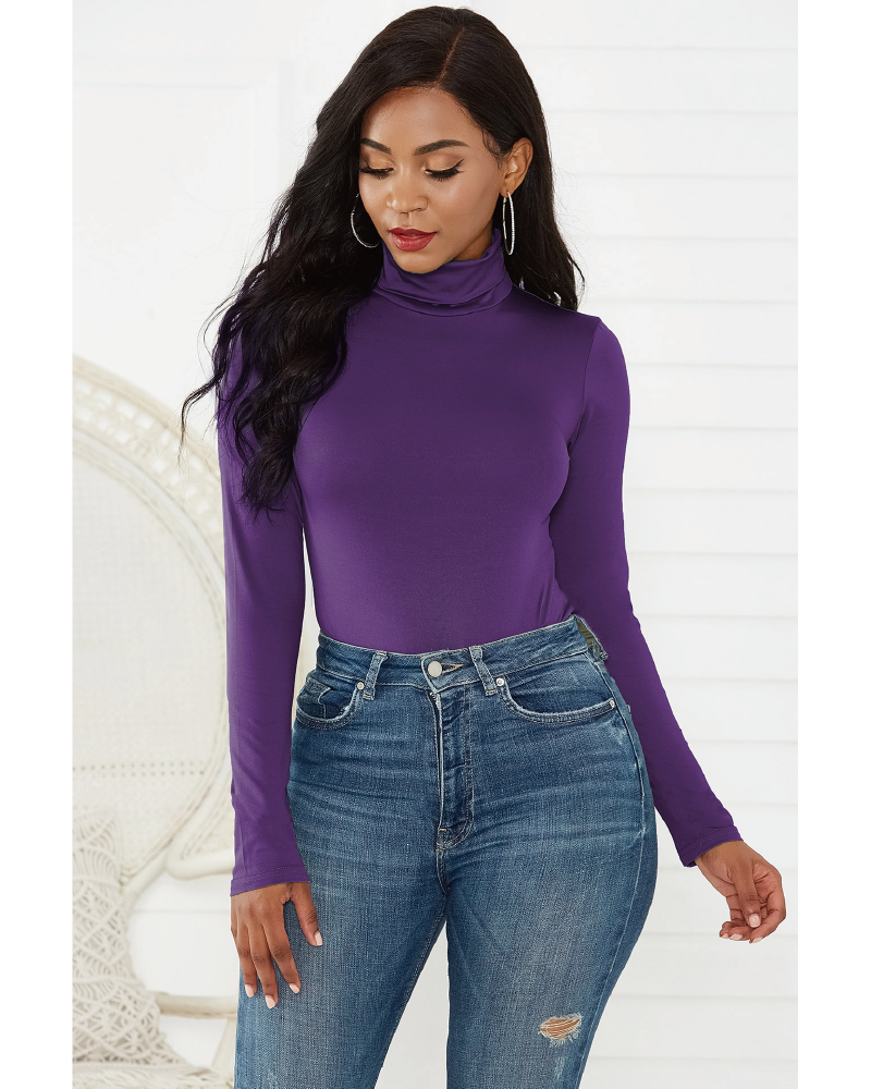 Pamela Turtle Neck Long Sleeve Bodysuit