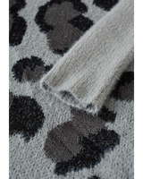 Leopard Pattern Fuzzy Cardigan