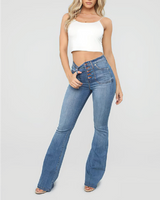 Katt Flare Button Jeans