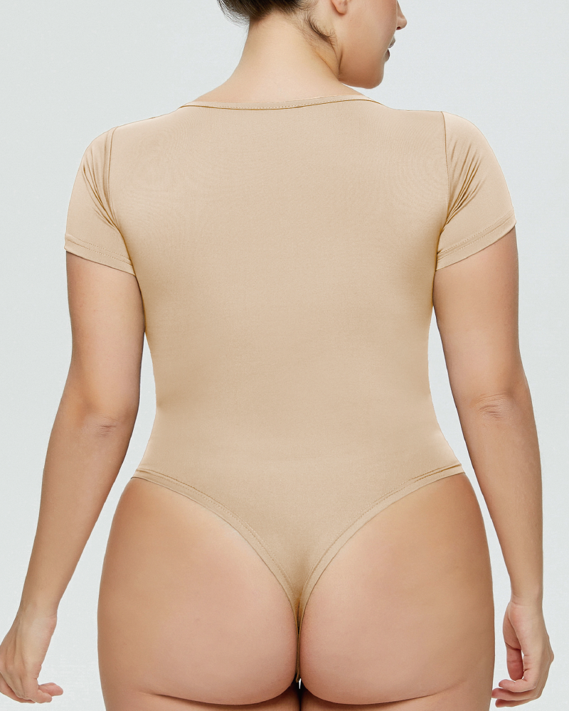 Square Neck Short Sleeve Bodysuit