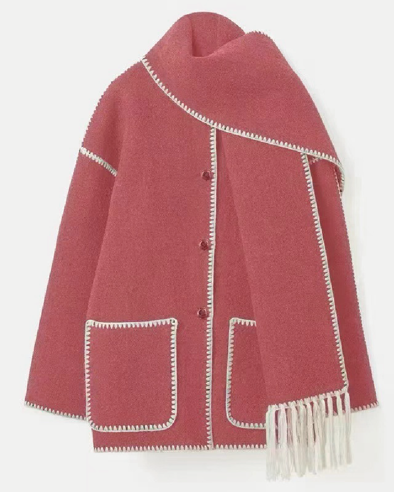 Scarf-effect Jacket