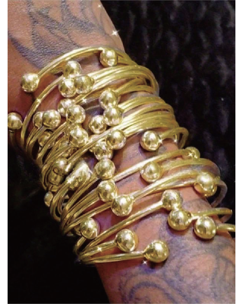 9pcs Retro Boho Thick Bangles