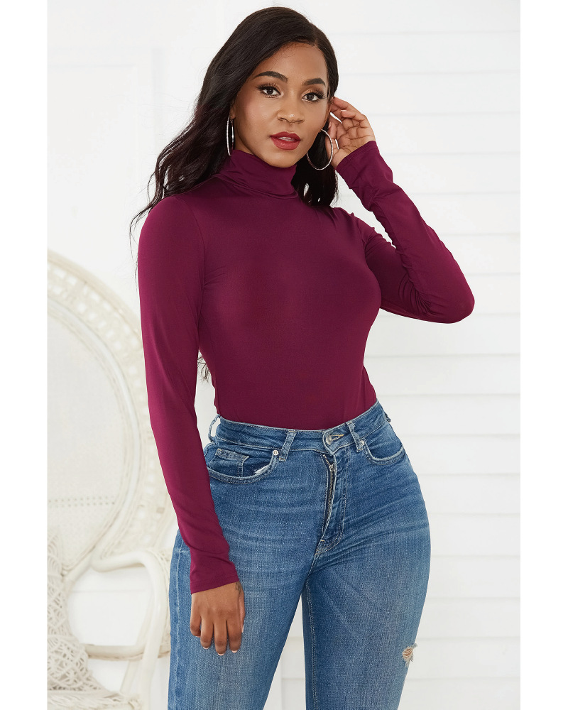 Pamela Turtle Neck Long Sleeve Bodysuit