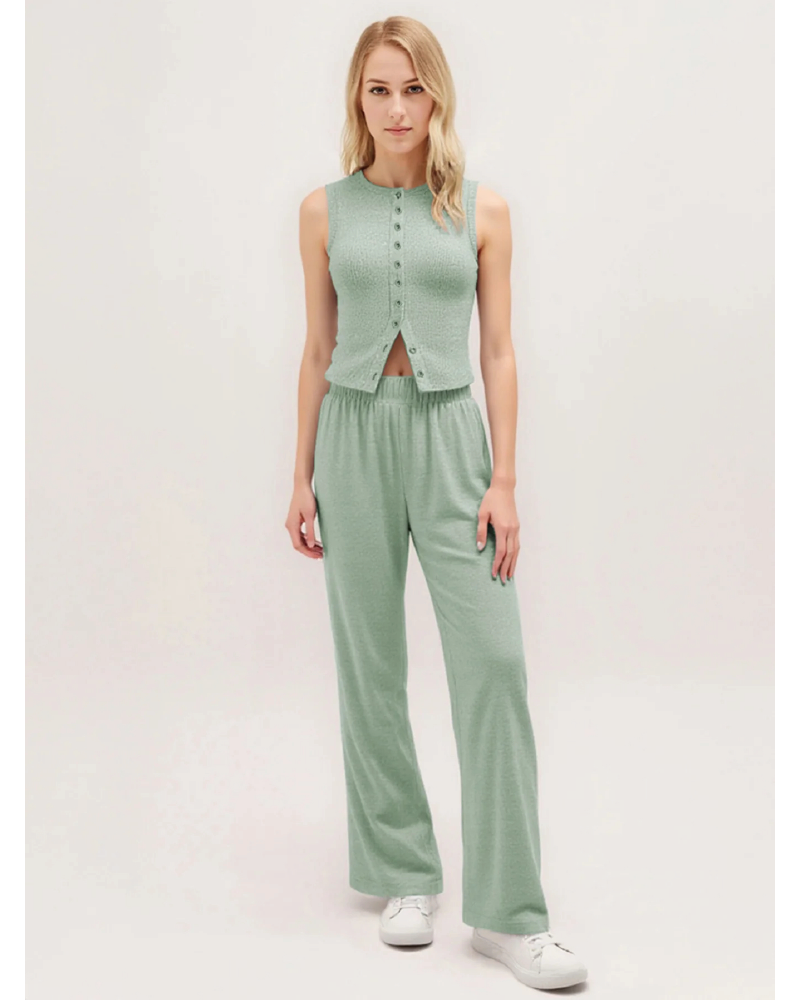 Leisure Tank Top & Stretchy Trousers Co-ord