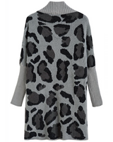 Leopard Pattern Fuzzy Cardigan