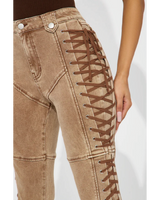 Tap In Lace Up Jeans