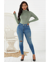 Pamela Turtle Neck Long Sleeve Bodysuit