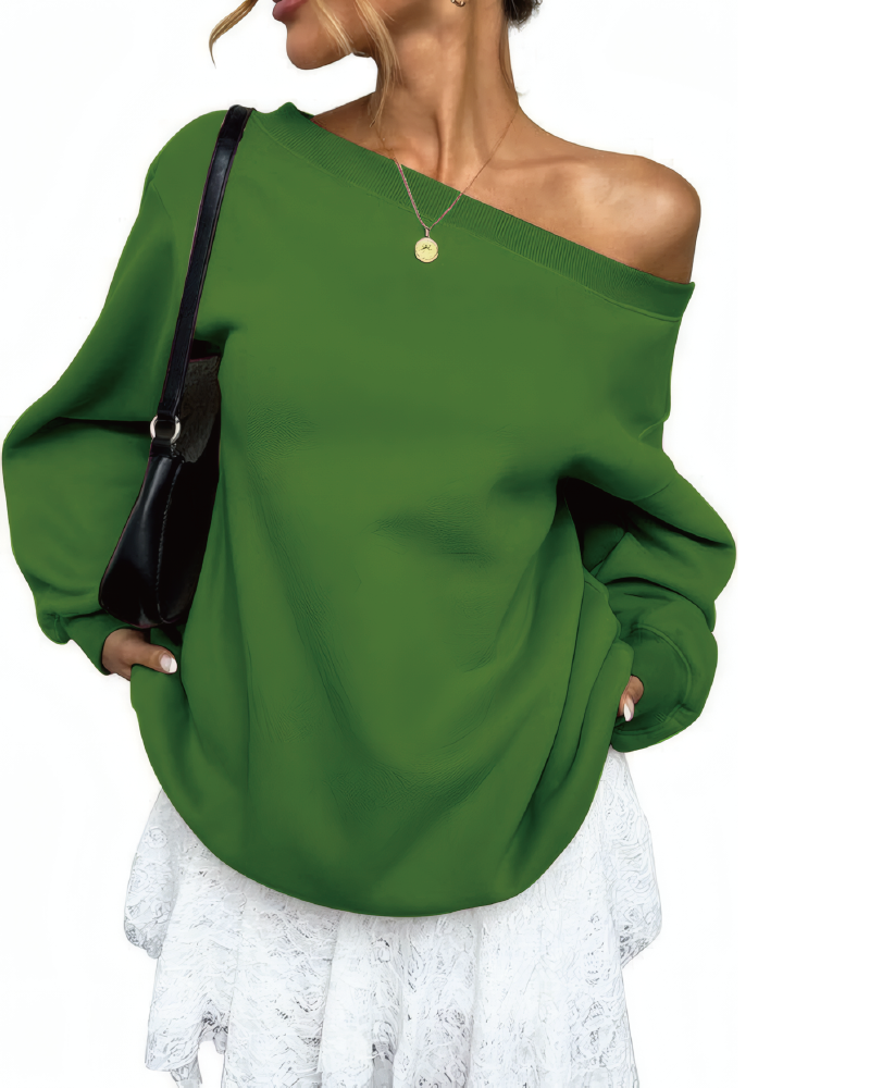 Vera Off Shoulder Oversized Sweatshirt