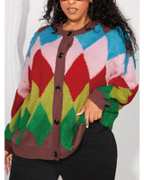 Cozy Colorful Sweater Cardigan