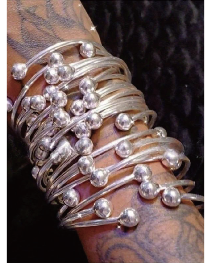 9pcs Retro Boho Thick Bangles