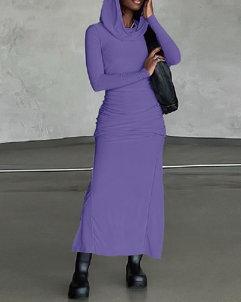 Keep It Hood Long Sleeve Maxi Dress