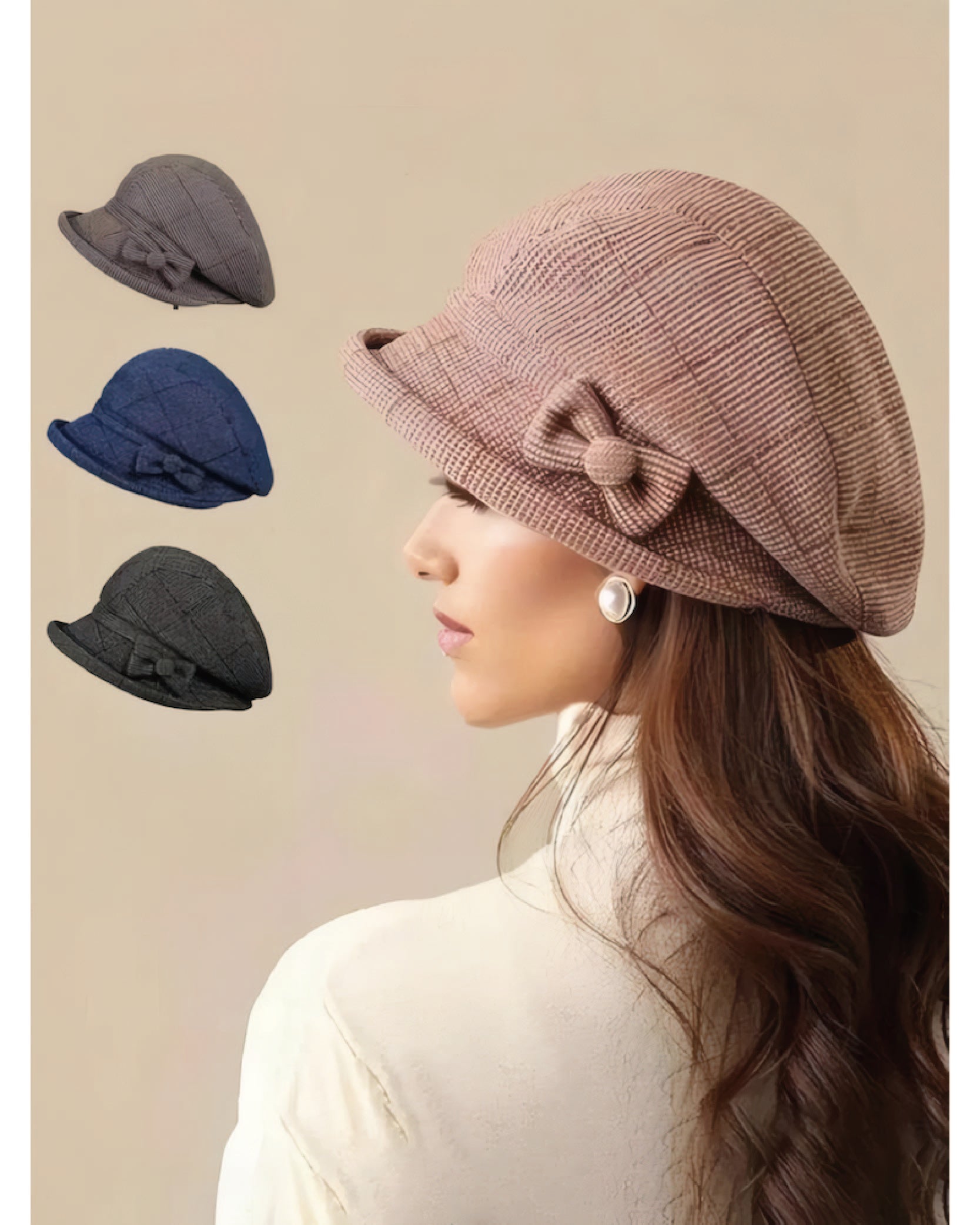 Fall Plaid Beret