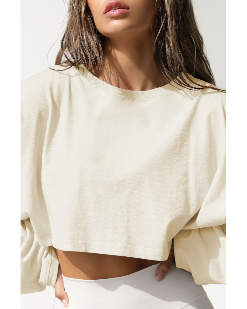 Slouchy Crop Long Sleeve