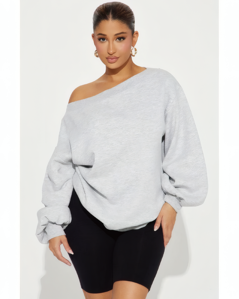 Vera Off Shoulder Oversized Sweatshirt
