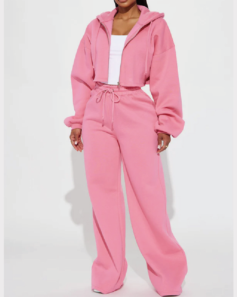 On The Go Fleece Pant Set