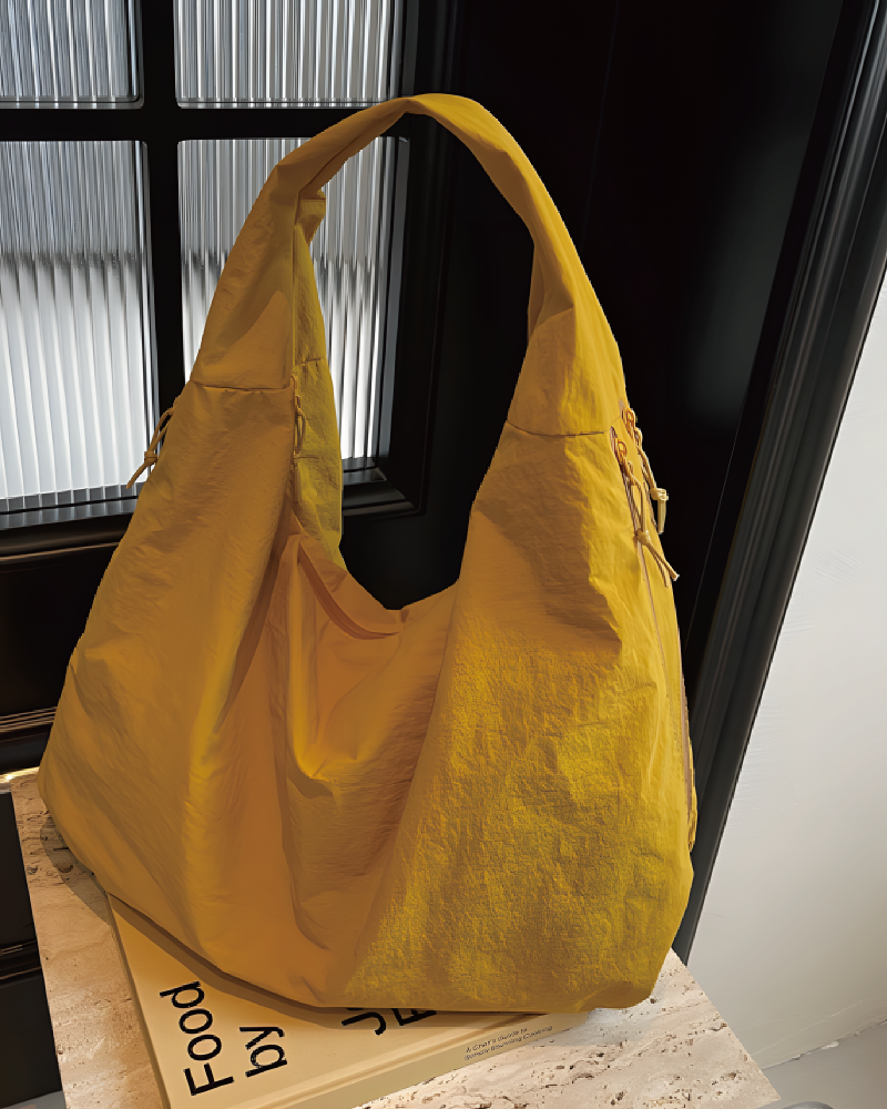 Textured Draped Tote Bag