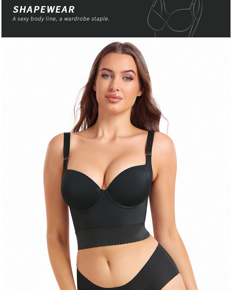 Built-In Longline Push-Up Bra