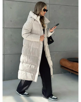 Hooded Long Down Puffer Parka Coat