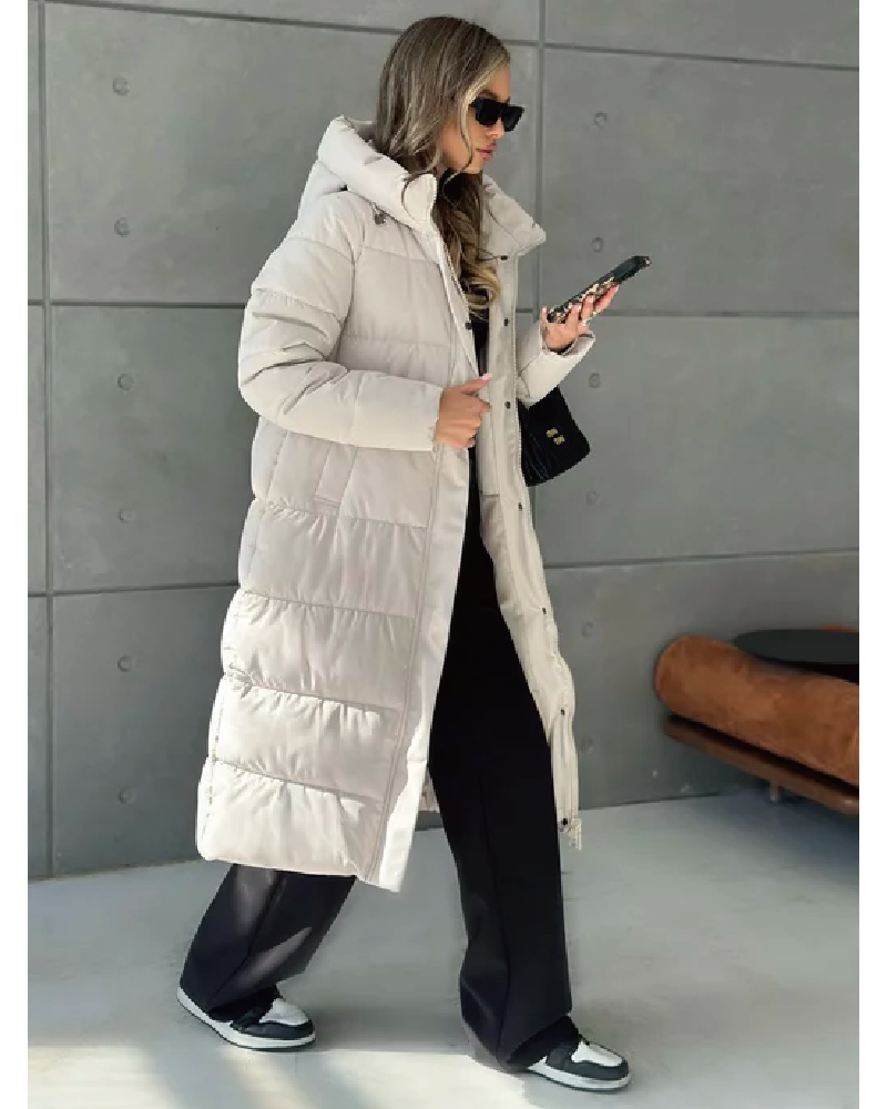 Hooded Long Down Puffer Parka Coat