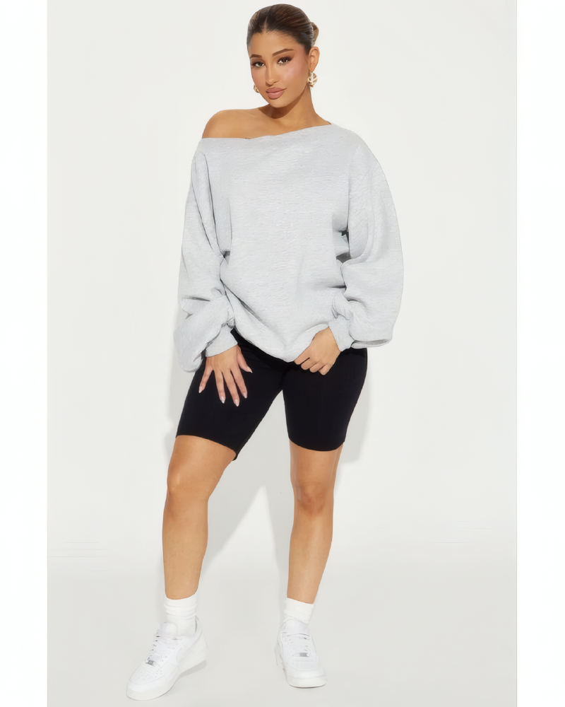 Vera Off Shoulder Oversized Sweatshirt