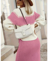 Color Block Sweater Set