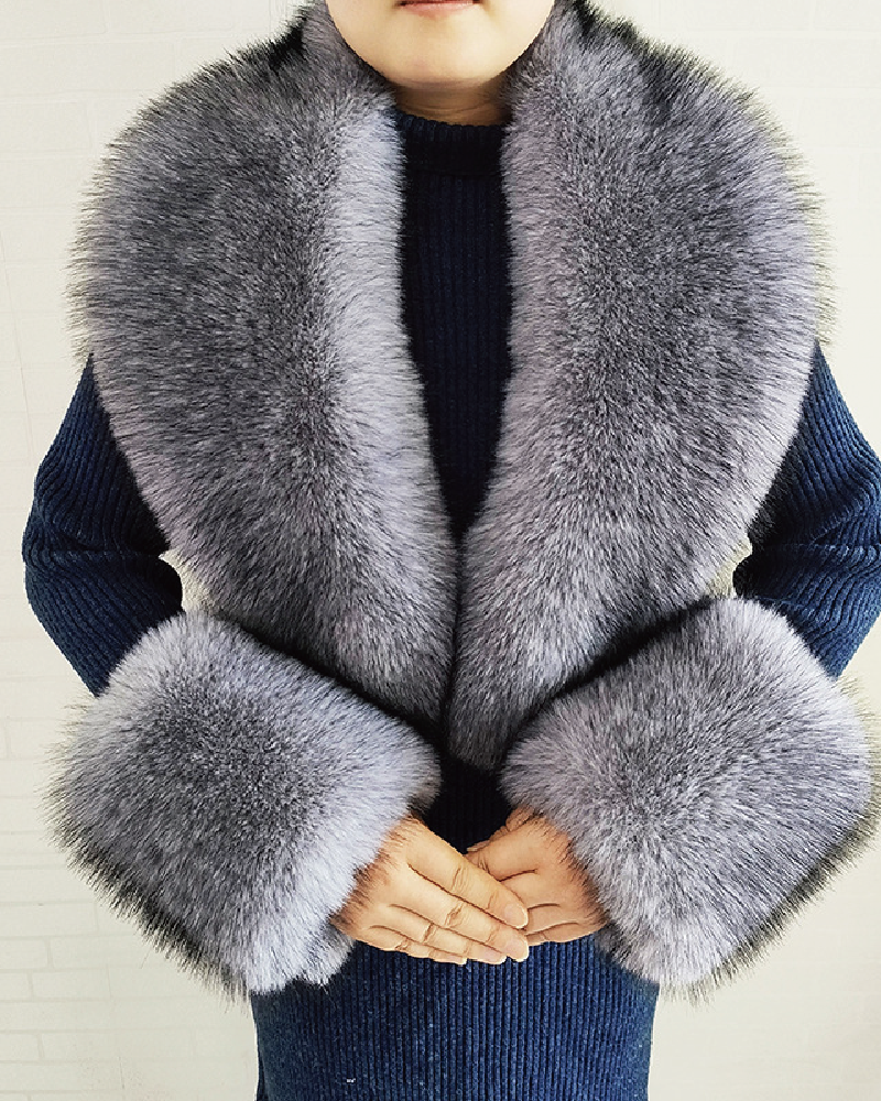 Faux Fur Scarf & Cuff Set