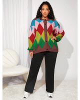 Cozy Colorful Sweater Cardigan