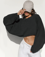 Slouchy Crop Long Sleeve