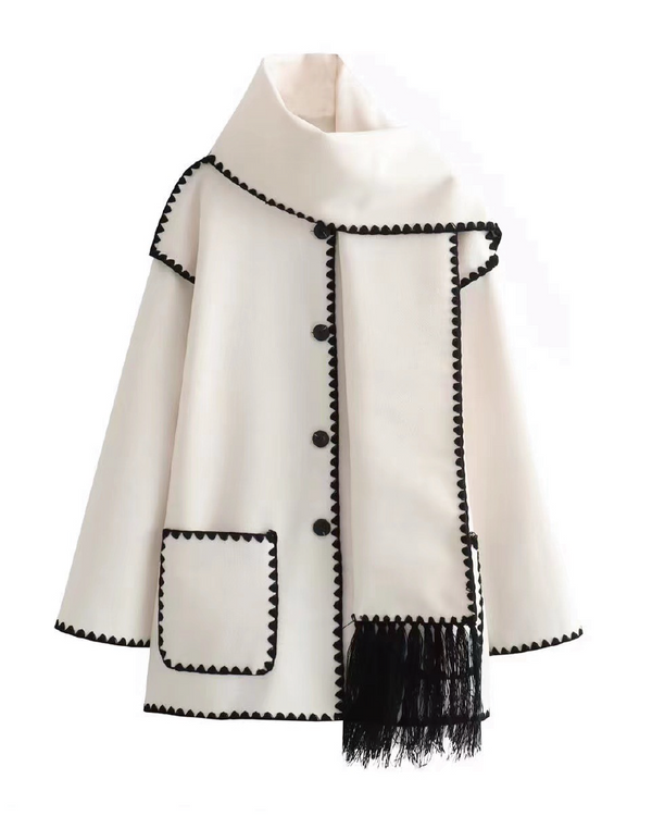 Scarf-effect Jacket