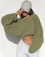 Slouchy Crop Long Sleeve