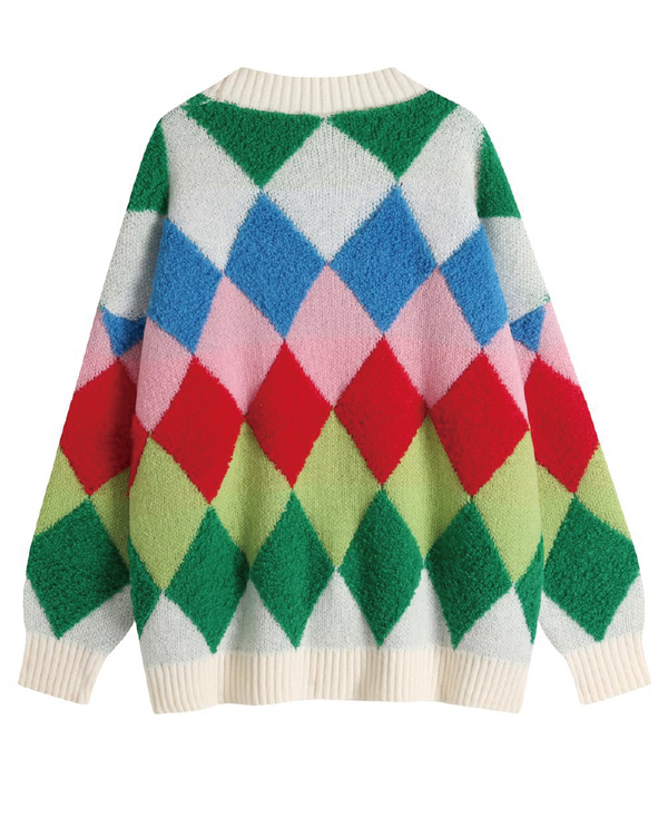 Cozy Colorful Sweater Cardigan