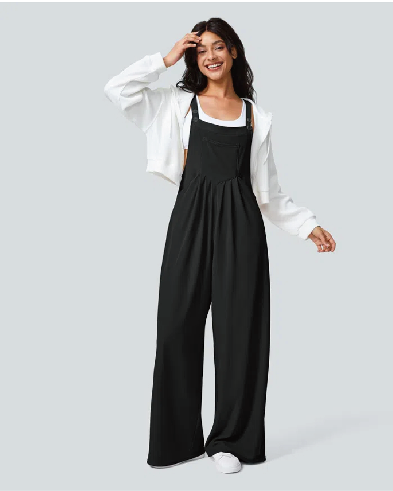 Waffle Casual Overalls with Pockets