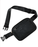 Triple Zip Vegan Leather Sling Bag