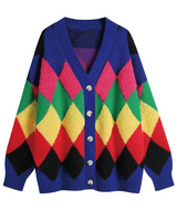 Cozy Colorful Sweater Cardigan