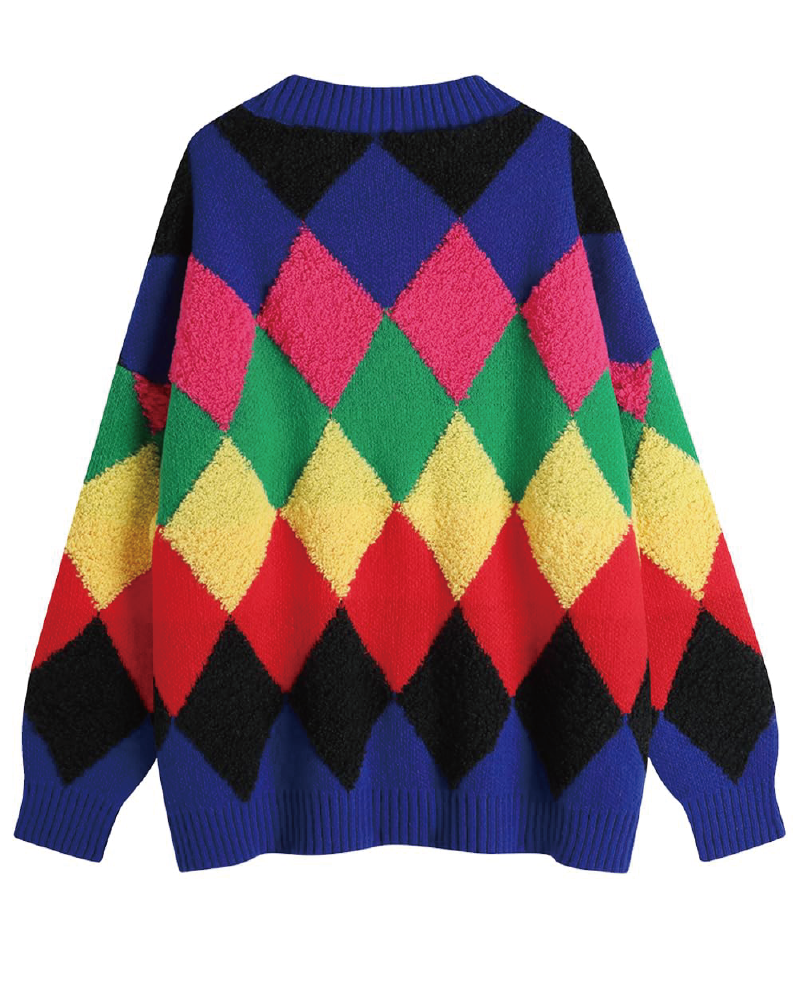 Cozy Colorful Sweater Cardigan