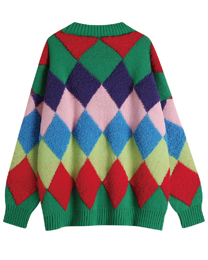 Cozy Colorful Sweater Cardigan