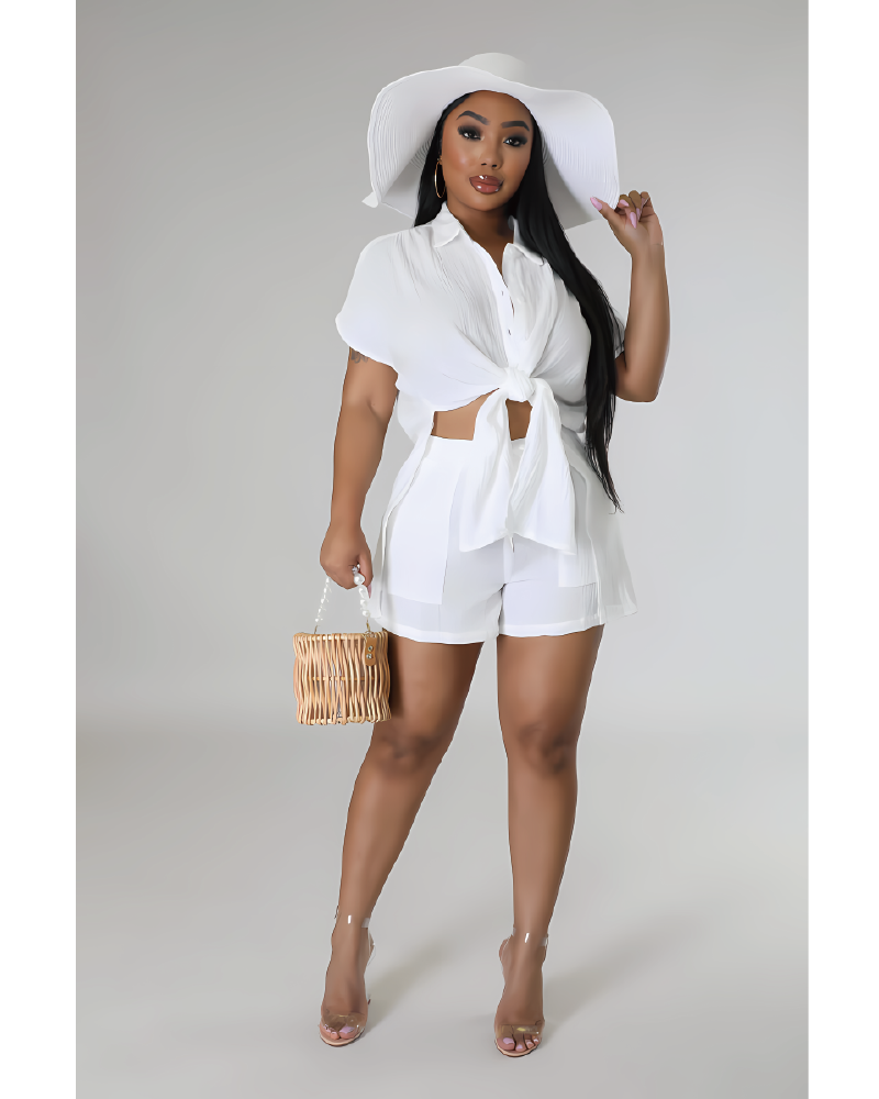 Sabrinia Linen Short Set