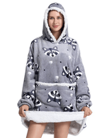 Hoodie Sherpa Fleece Oversized Wearable Hooded Blanket Sweatshirt