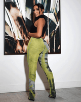 Mesh Tie Dye Wide Leg Pants