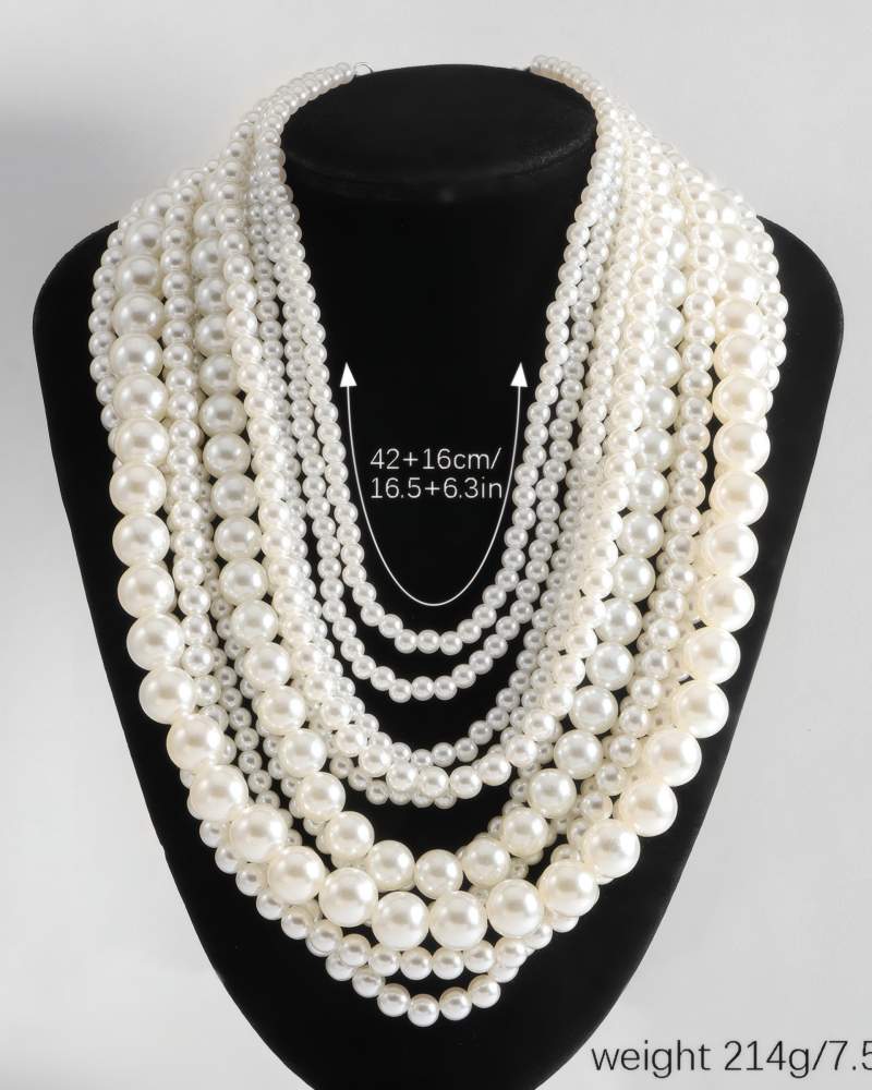 Braided Pearl Beaded Necklace