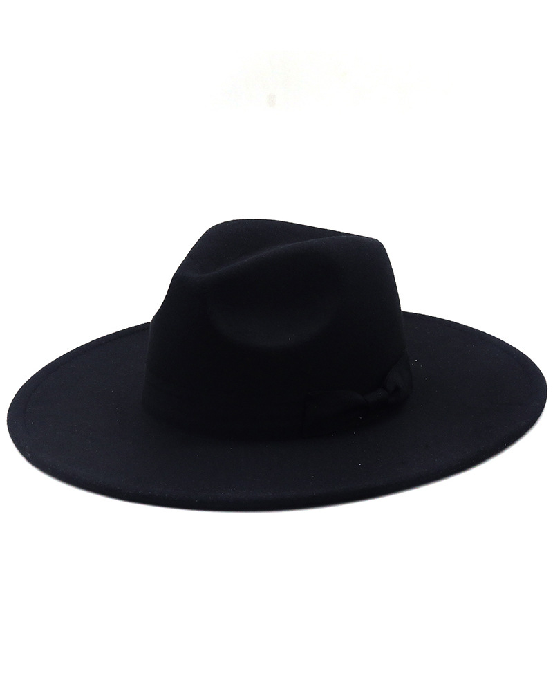 Bow Solid Color Fedora