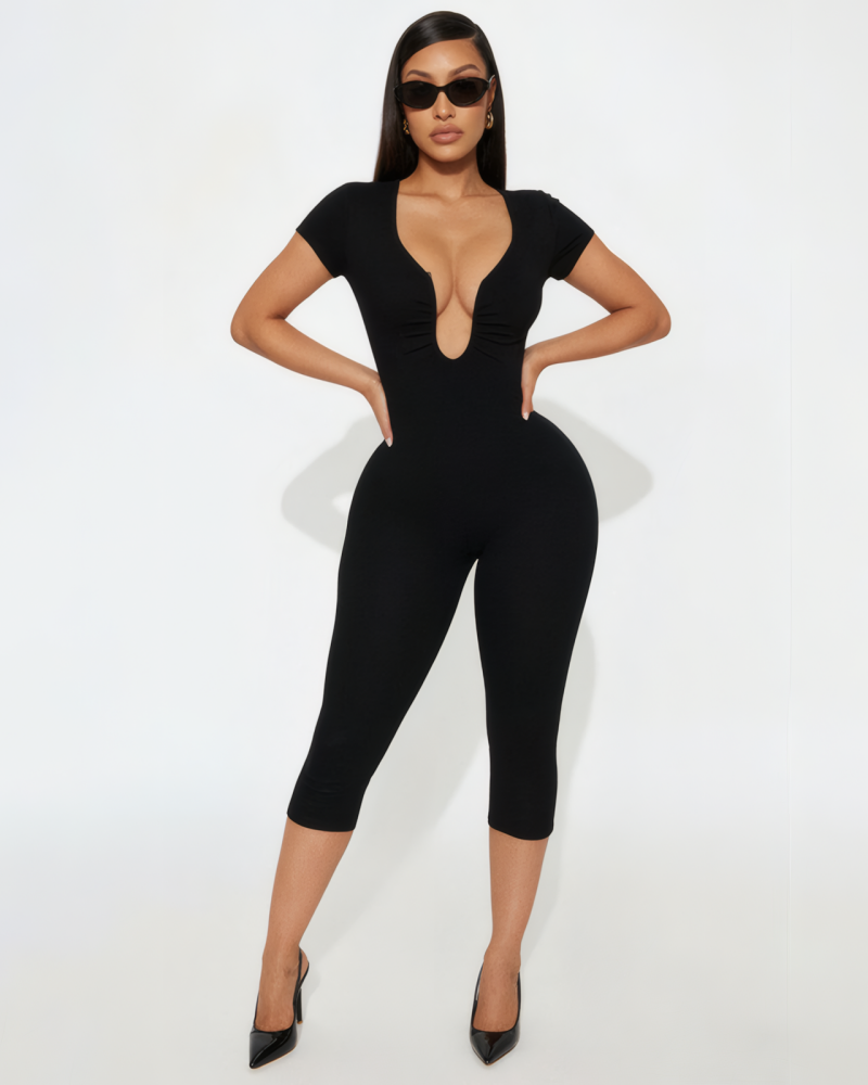 Jocelynn Snatched Capri Jumpsuit